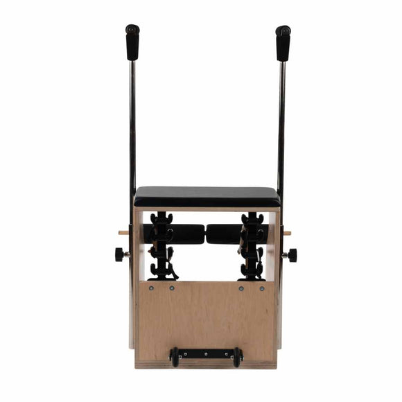 Silla de pilates Fitness For Life Mexico, combo chair, estructura resistente y asiento acolchado para ejercicios de tonificación.