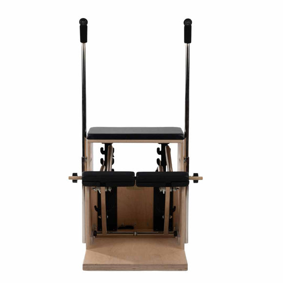 Silla de Pilates Fitness For Life Mexico, combo chair con estructura robusta y asiento acolchado para ejercicios de pilates.