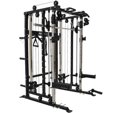 Entrenador todo en uno Force USA G3, equipo de fuerza con pesas, barras y accesorios para entrenamiento completo en gimnasio.