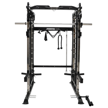 Entrenador todo en uno Force USA G3 Force USA, equipo de fuerza con varias estaciones y pesas para entrenamiento completo.