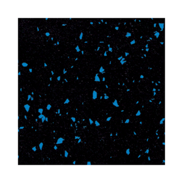 Losas de goma entrelazadas ECore en negro y azul, accesorio de fitness para entrenamiento de fuerza y resistencia.