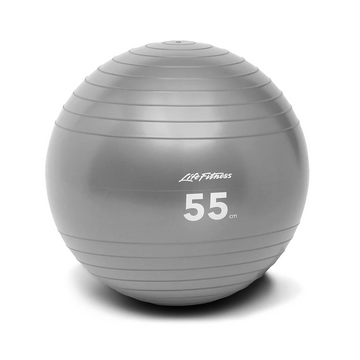 Pelota de estabilidad Life Fitness, accesorio de ejercicio con superficie resistente y tamaño mediano para entrenamiento de equilibrio.