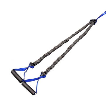 Tubes de resistencia de anclaje con agarre doble de Life Fitness, accesorios para entrenamiento de fuerza y rehabilitación.