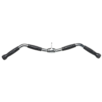 Barra giratoria de curl Power Systems, accesorio para entrenamiento de fuerza y bíceps en gimnasio, en un entorno de fitness.